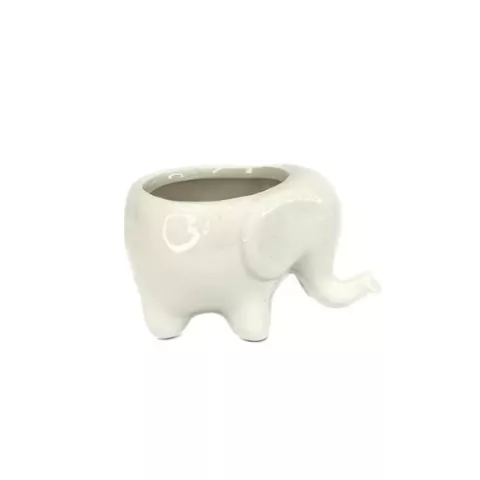 Vaso Cerâmico Elefante Decorativo Darlene Artesanatos