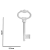 Aplique de Resina - Chave Grande 12x5,5cm LLA-81 - comprar online