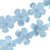 Passamanaria Fita Flores de Cetim com Pérola Azul - 50cm