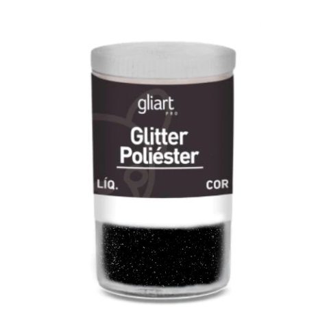 Glitter Poliéster 3,5g - Preto