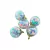 Pingente Redondo de Vidro com Bolinhas de Isopor Colorido 16mm - Unidade