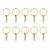 10 Argolas Chaveiro Italiana Com Corrente 28mm Dourado