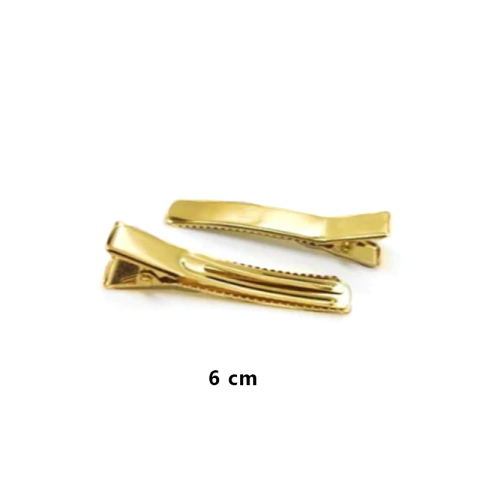 Prendedor Jacaré Bico de Pato - Dourado 6cm