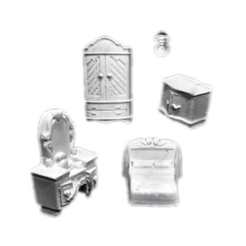 Aplique em Resina - Jogo de Quarto Casal Grande com 6 Peças LLA-288