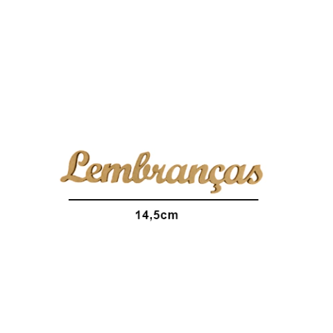 Mdf Aplique Palavra Lembranças - 14,5x2,5cm