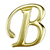 Letra B Metal 1,8cm Latonado Un. - comprar online