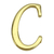 Letra C Metal 1,8cm Latonado Un. - comprar online