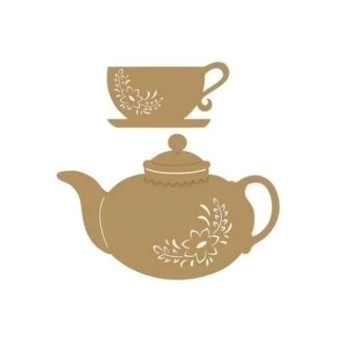 MDF Aplique Bule e Chícara LR-809 Arte Fácil