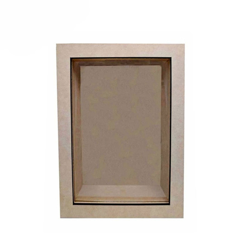 MDF Quadro Cenário Com Borda E Vidro 29x17x8cm