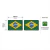 Aplique Termocolante Bordado Bandeira do Brasil 3 x 2 cm - 2 unidades - loja online