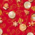 Tecido Natalino Bolas e Biscoito 50cm - Vermelho