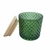 Enfeite Decorativo Pote de Vidro com Tampa - Verde Escuro