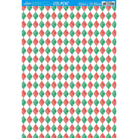 Papel de Seda Mini Natal - Xadrez Arlequim PSLMN-003 - comprar online