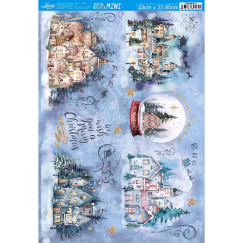 Papel de Seda Mini Natal - Cidade Noturna PSLMN-011 - comprar online