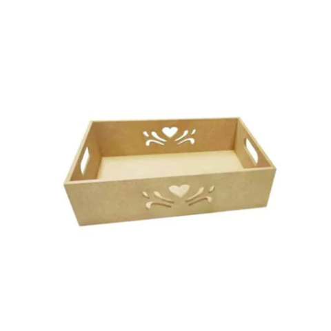 Cesta Bandeja Coração Reta P - 30x22x8cm - comprar online