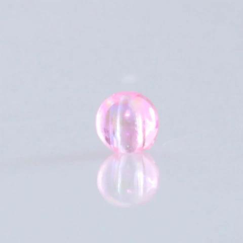 Bola Translúcida Irisada 8mm Rosa Bebê 20g