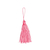 Pingente Franja 7cm Rosa Claro - Unidade