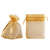 Saco Organza 5X7cm Com 10un - Ouro Velho