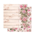 Papel Scrap Dupla Face Litoarte Madeira Padrão Rosas - SD-0585