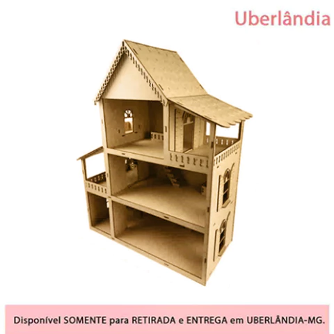 MDF Casa Boneca Cru 57cm - comprar online