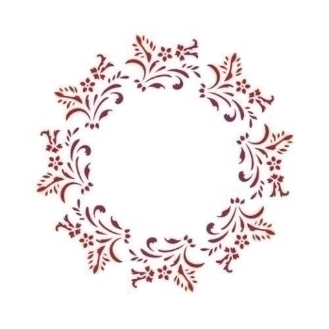 Stencil Arte Fácil 13x17cm Guirlanda Floral ST-190