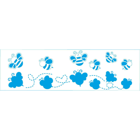 Stencil Litoarte 28x8cm Barrado Abelhas Sobreposição - STE-458 - comprar online