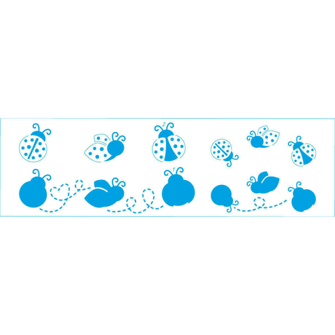 Stencil Litoarte 28x8cm Barrado Joaninhas Sobreposição - STE-459 - comprar online