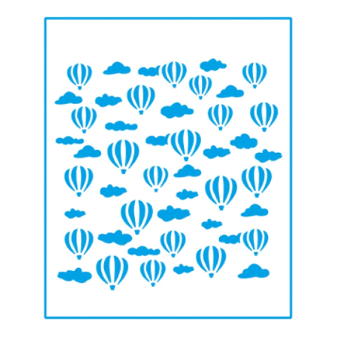 Stencil Litoarte 17x21cm STM-563 - Nuvem e Balão