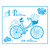 Stencil Litoarte Bicicleta Paris en Vélo 17x21cm - STM-579