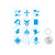 Kit Mini Stencil Litoarte STMI-028 - 17x21cm Primeira Eucaristia
