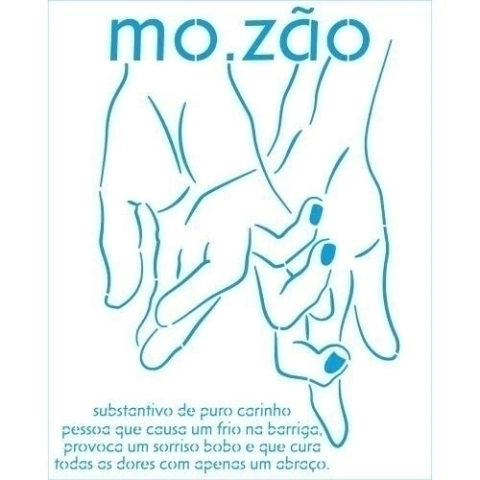 Stencil Litoarte 20x25cm Amor Mozão - STR-231