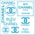 Stencil Litoarte 20x20 Marcas Grife Chanel - STXX177