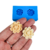 Kit 3 Moldes de Silicone Mini Flor do Campo 2 Cavidades - Darlene Artesanatos