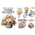 Transfer de Imagem Big 19,5x29,5cm Litoarte - Cesta e Bicicleta Com Flores TIB-006