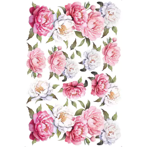 Transfer de Imagem Big 19,5x29,5cm Litoarte - Peônias TIB-012