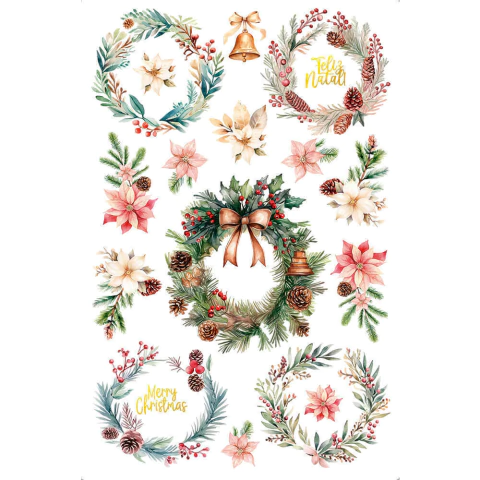 Transfer de Imagem Big 19,5x29,5cm Litoarte - Guirlandas de Natal TIBN-011 - comprar online