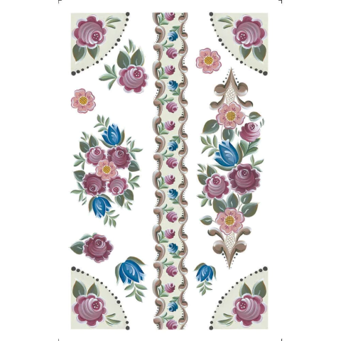 Transfer de Imagem Small 9,8x15cm Litoarte - Flores Bauer TIS-026 - comprar online