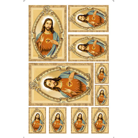 Transfer de Imagem Small 15x9,8cm Litoarte - Sagrado Coração TIS-033 - comprar online