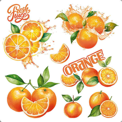 Transfer Têxtil Quadrado 13,5x13,5cm Litoarte - Laranjinha TTQ4-078 - comprar online