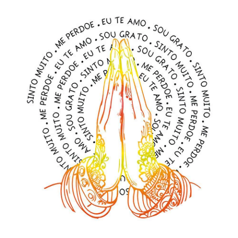 Transfer Têxtil Retangular 20x24cm Litoarte - Mão Ho'oponopono Sinto Muito TTR4-012 - comprar online