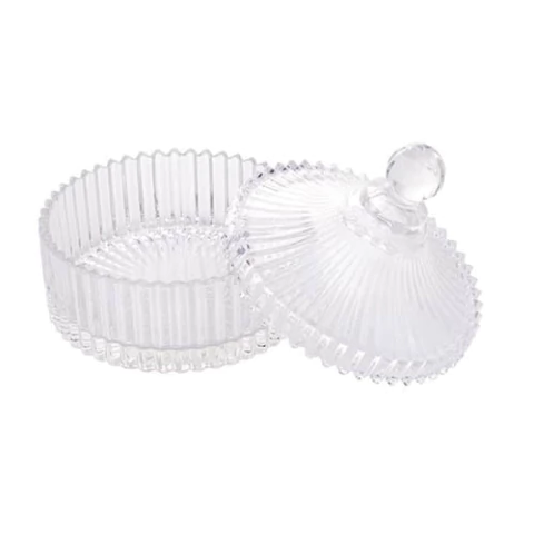 Potiche de Cristal Twist com Tampa 6,5x9cm Lyor - comprar online