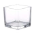 Vaso De Vidro 8X8X8cm Quadrado Transparente DV