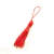 Pingente Franja Seda Vermelho - 15cm
