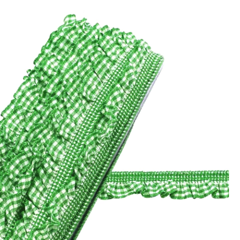 Fita Xadrez c/ Elastano 18mm VERDE - 1 metro