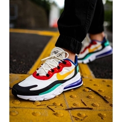 Air Max 270 React - Branco/Azul/Amarelo - Gu Store