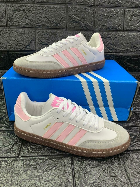 Adidas Samba • Branco/Rosa