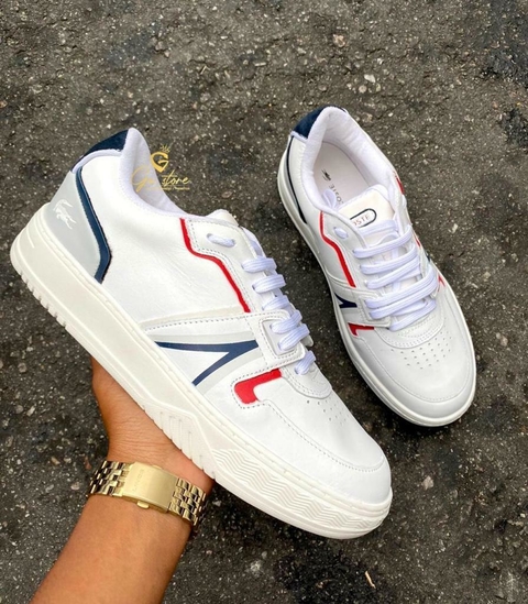 Lacoste L001 • Branco/Azul/Vermelho - comprar online
