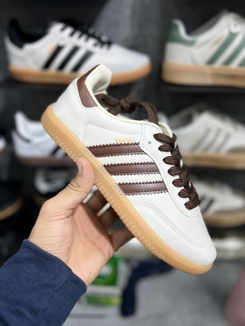 Adidas Samba • Branco/Marrom