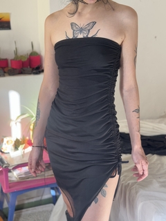 Vestido microtul strapless