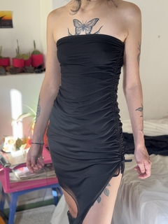 Vestido microtul strapless - Mi Loca Showroom